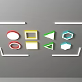 Modern Ceiling Lights with Various Geometric Shapes and Vibrant Colors for Home Interior