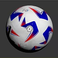 Modern Silver Blue Red Geometric Pattern Soccer Ball For Daily Sports Use