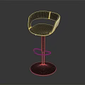 Modern Upholstered Gray Bar Stool With Backrest And Silver Metal Base Footrest