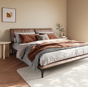 Double bed 3d model