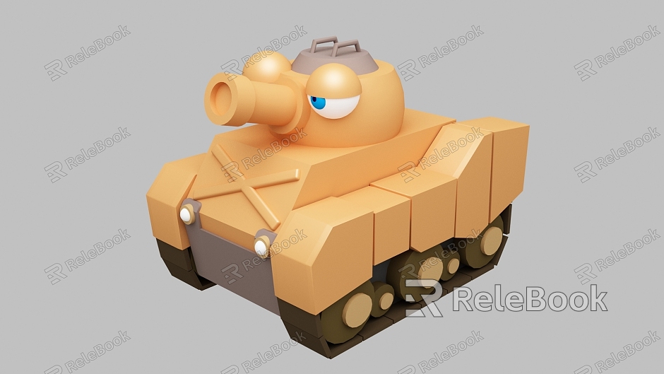 Cartoon tank tank toy model