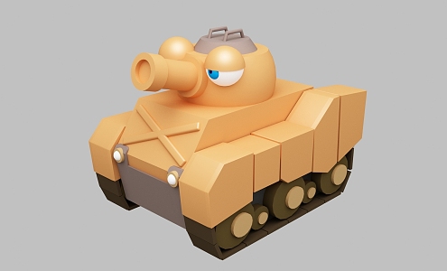 Cartoon tank toy 3d model