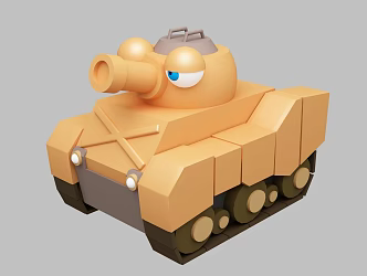 Cartoon tank toy 3d model