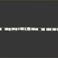Silver Reflective Automotive Metal Chain Parts with Link Structure on Dark Background
