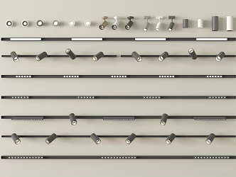 Modern downlight spotlight open-mounted downlight spotlight track spotlight steering type 3d model