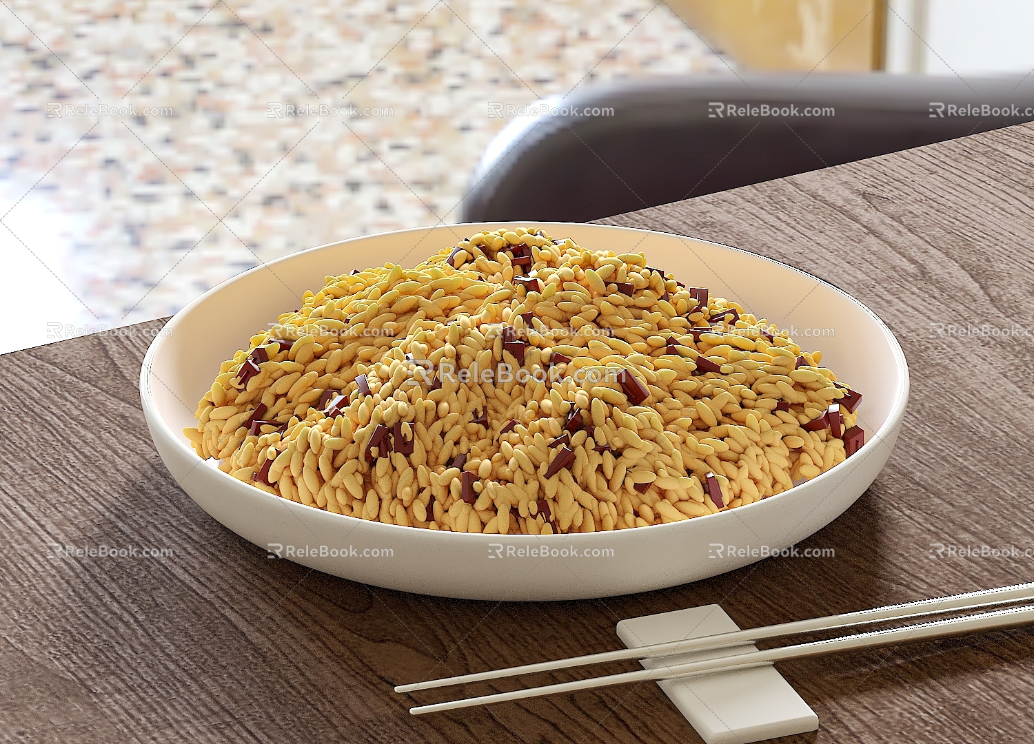 Fried Rice with Egg 3d model