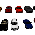 Multiple Colored Cars In Various Styles Displayed In Modern Showroom