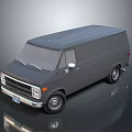 Classic Gray Cargo Van With Sleek Exterior Design And Smooth Surface 3d model