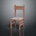 Wooden Leisure Chair With Simple Design Natural Backrest And Comfortable Seat Structure