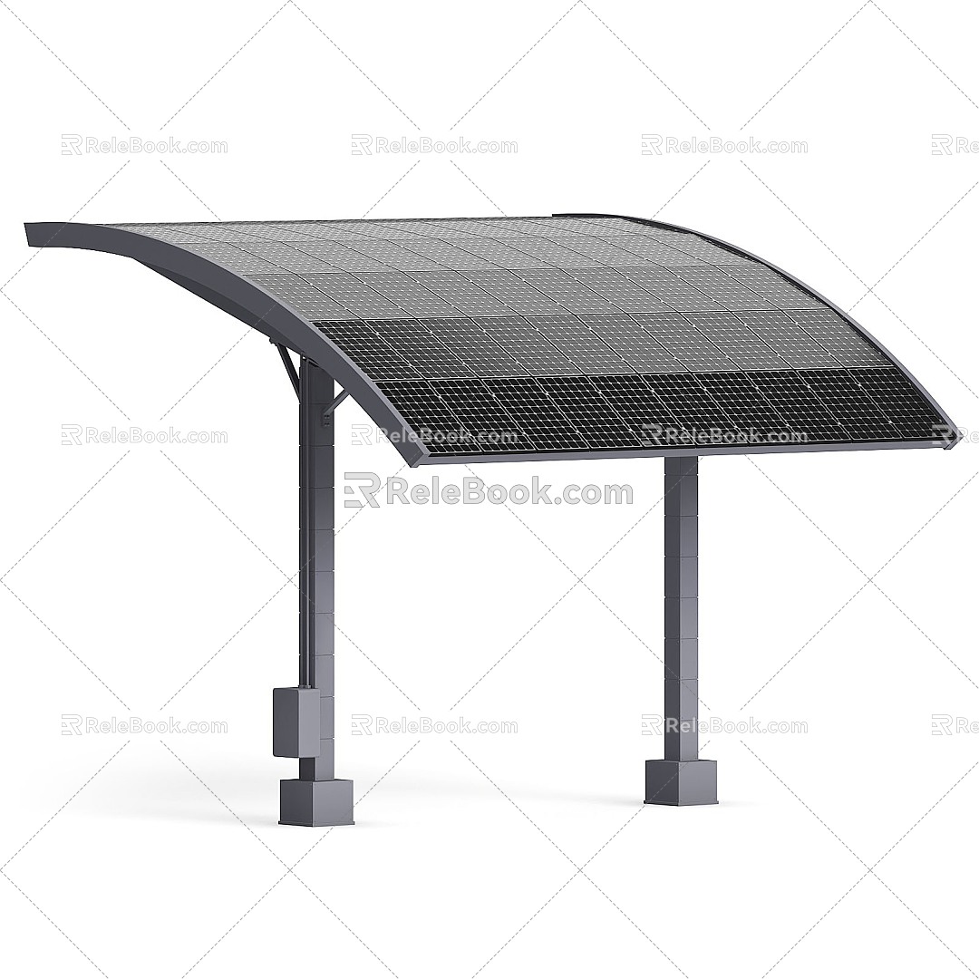 modern solar panel solar energy 3d model