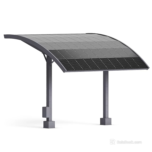 Solar Energy Generating Awning for Household Appliances 3d model 