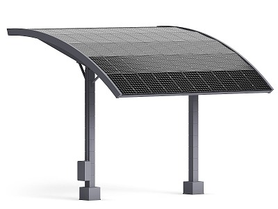 modern solar panel solar energy 3d model