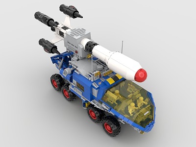 Lego toy building blocks rocket car engineering car sci-fi future universe 3d model