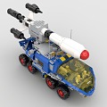 Lego toy building blocks rocket car engineering car sci-fi future universe 3d model