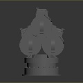 Turret Turntable Railgun Sci-fi Tower Defense Game Tower Defense Sci-fi Turret Game Turret Game Battery 3d model