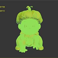 Cute Baby in Pumpkin Hat with Pumpkin Pattern Clothing Crawling on Gray Background