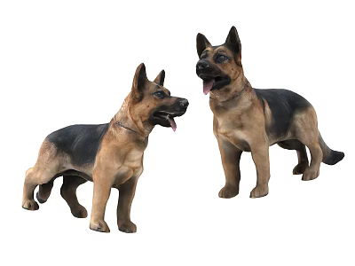 Modern Dog Wolfhound 3d model