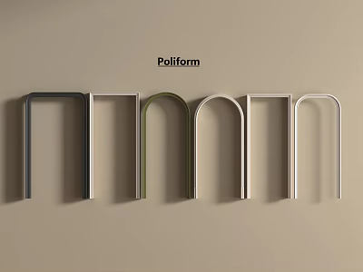 Poliform Modern Interior Metal Frame Designs With Various Shapes And Colors 3d model