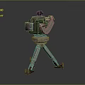 Browning Machine Gun Browning Gatling White Machine Gun Machine Gun Bullet Military 3d model