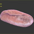Bread sandwich bread pudding bean paste bread cheese bread big column bar breakfast bread European bread 3d model