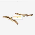 Vintage Style Golden Brown Decorative Hair Accessories With Ornate Carved Patterns