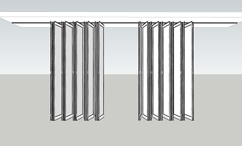 modern folding door 3d model