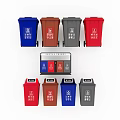 Modern garbage bin garbage classification 3d model