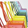 Modern Sleek Office Chair Design With Red And Silver Metal Frames