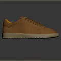 Brown Suede Casual Shoes With Orange Interior Brown Laces And Beige Sole