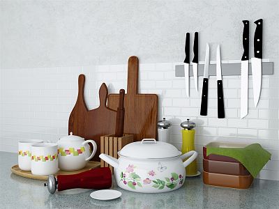 Modern Kitchen Supplies 3d model