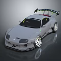 Gray Toyota TRD Modified Race Car With Rear Wing And Number 34