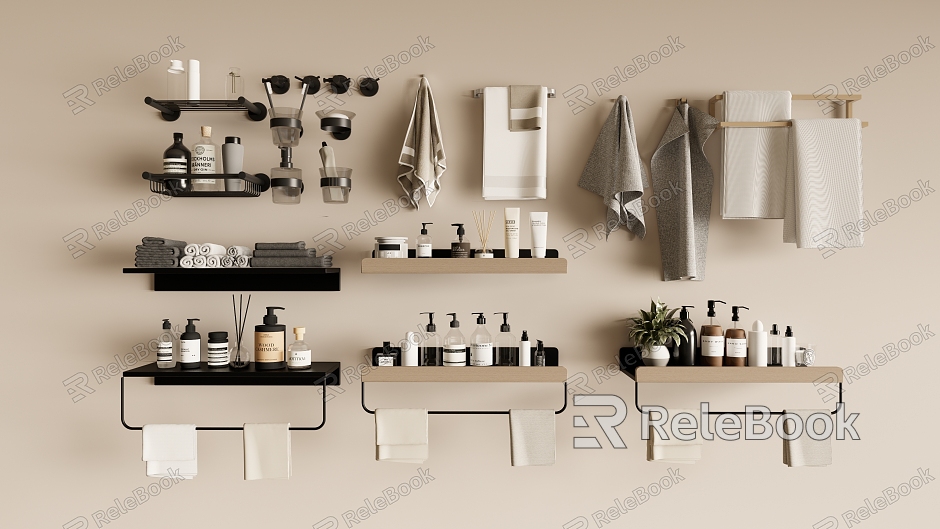 toiletries cabinet rack towel model