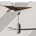 Modern ceiling fan lamp fan chandelier 3d model