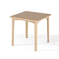 Foldable Light Wood Dining Table With Simple Design And Hexagonal Tabletop 3d model