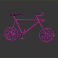 Vintage Red Bicycle With Classic Frame Black Seat Spokes And Gray Background