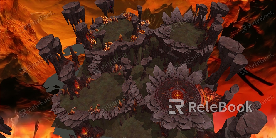 Game Scene Hell Ringstone Platform model