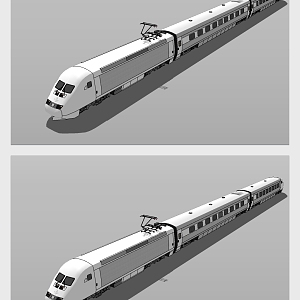 Modern high-speed rail high-speed rail EMU 3d model