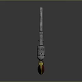Vintage Revolver Weapon Featuring Metal Barrel And Red Yellow Wooden Grip