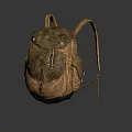 Brown Leather Backpack With Multiple Pockets And Adjustable Straps For Outdoor Use 3d model