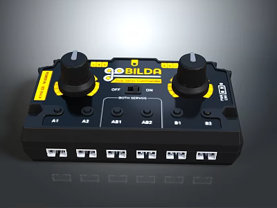 Gobilda Electronic Control Module With Dual Knobs Multiple Buttons And Connection Ports 3d model
