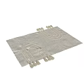 Stylish Shaped Rugs With Curved Patterns And Tassels 3d model