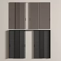 Modern Sliding Doors With Louvered Panels In Gray And Black Tones For Interior Spaces