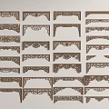 Collection of Carved Wood Decorative Trim Patterns in Various Styles for Home Decoration