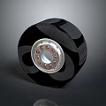 Black Car Tire With Silver Alloy Rim And Detailed Tread Pattern
