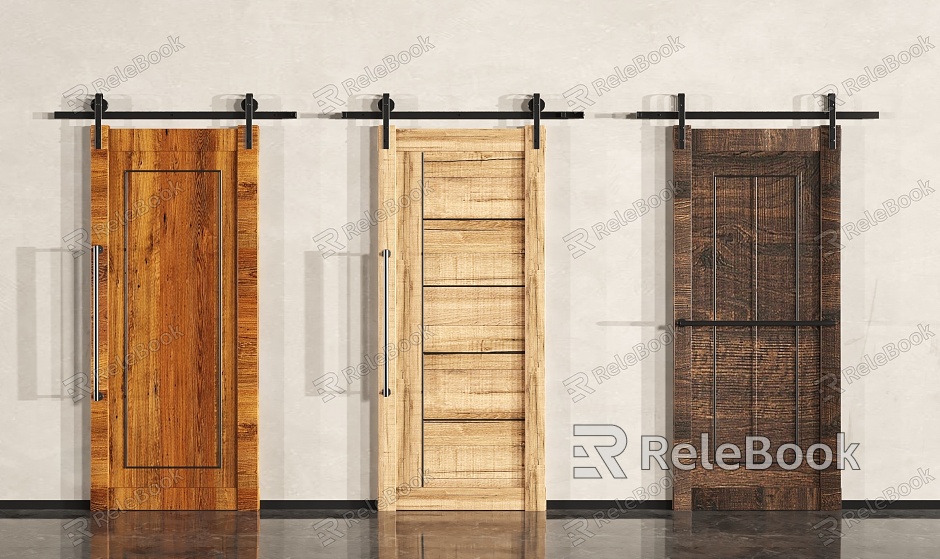 Barn Door Wooden Door Nature Barn Door sliding door model