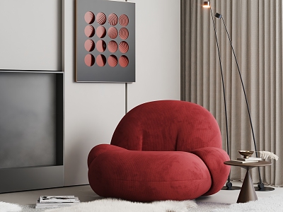 Modern single sofa 3d model