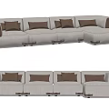 Modern Corner Sofa Fendi Multiplayer Sofa Multiplayer Sofa 3d model