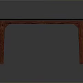 Modern Dark Marble Top Red Wooden Legs Simple Design Dining Table