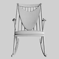 Modern Wooden Rocking Chair With White Cushion And Minimalist Design