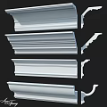White Architectural Decorative Moldings With Various Styles For Interior Design